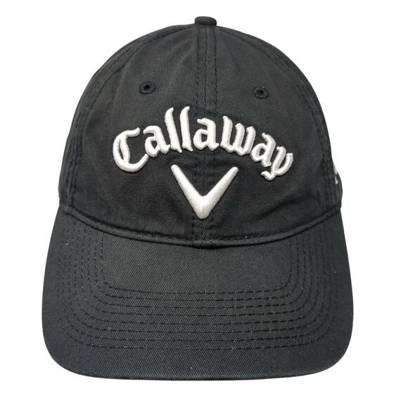 Callaway Razr Odyssey Strapback Baseball Cap Black One Size Embroidered 6 Panel - Picture 1 of 9